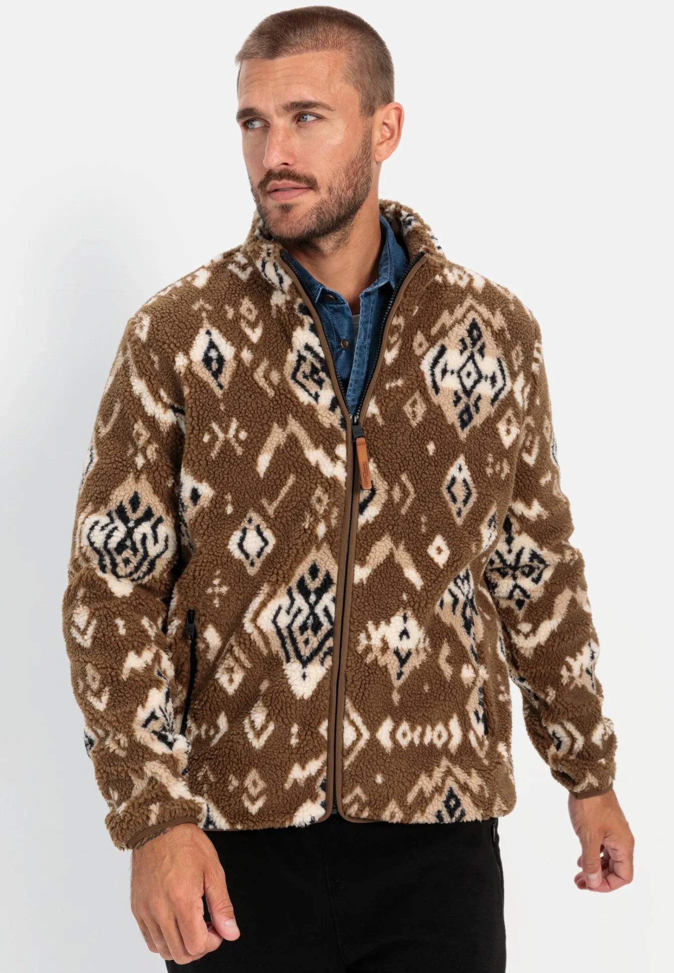 Herren Camel Active Sweatshirts & Hoodies^Fleecejacke mit Stehkragen