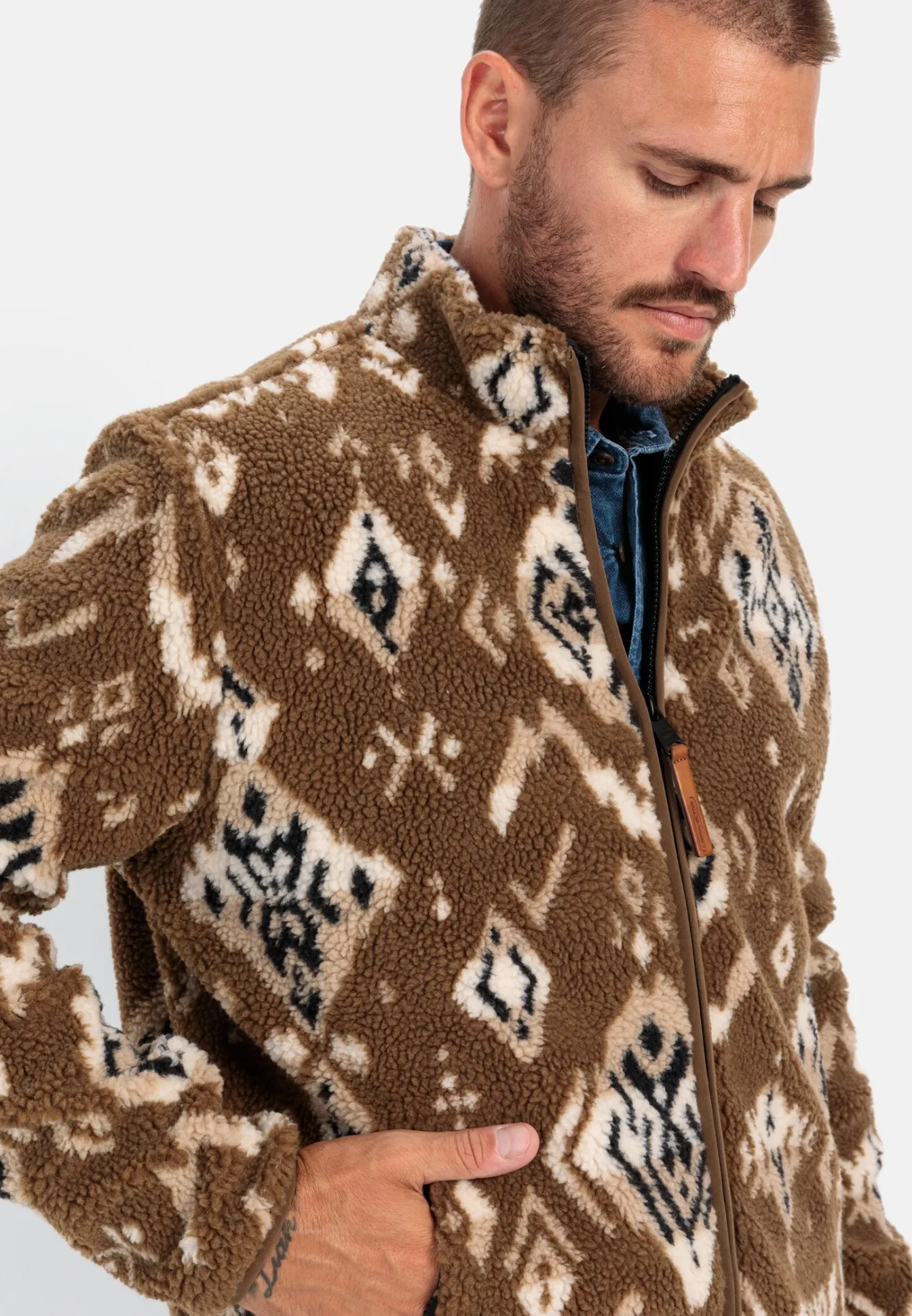 Herren Camel Active Sweatshirts & Hoodies^Fleecejacke mit Stehkragen