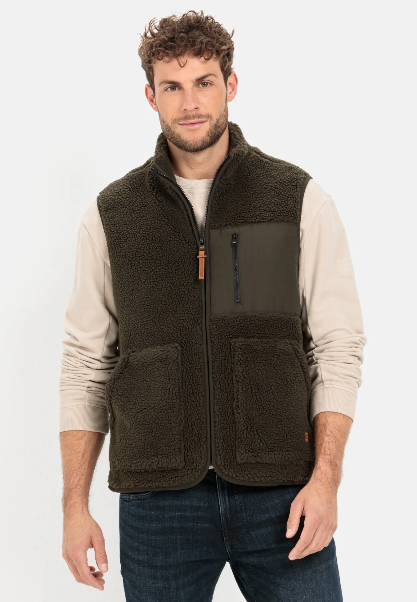 Herren Camel Active Jacken & Westen^Fleeceweste aus recyceltem Polyester