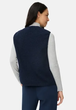 Damen Camel Active Jacken & Westen^Fleece-Weste mit Knopfverschluss