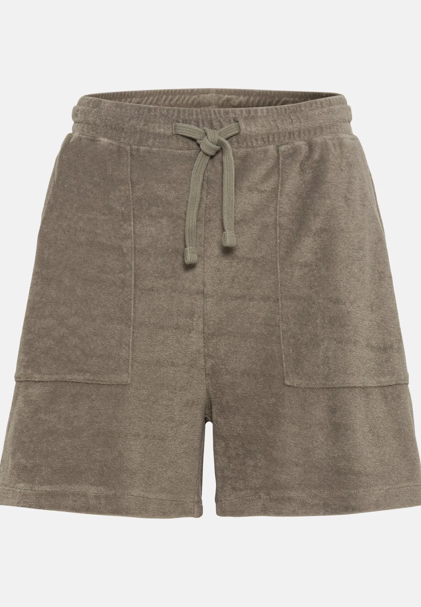 Damen Camel Active Hosen^Frottee Shorts mit Kordelzug