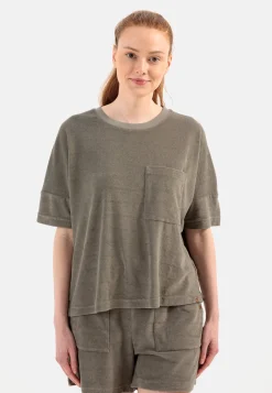 Damen Camel Active T-Shirts & Polos^Frottee-Shirt mit Rundhals