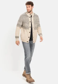 Herren Camel Active Pullover & Cardigan^Geknöpfte Strickjacke mit Stehkragen