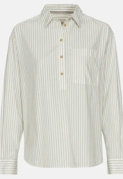 Damen Camel Active Blusen^Gestreifte Bluse aus reiner Baumwolle