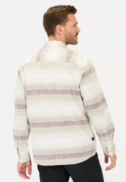 Herren Camel Active Hemden^Gestreiftes Hemd aus reiner Baumwolle