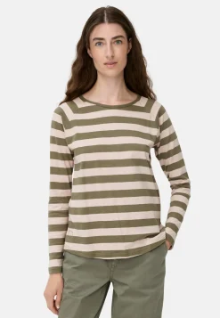 Damen Camel Active T-Shirts & Polos^Gestreiftes Langarmshirt mit Raglanärmeln