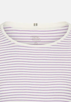 Damen Camel Active T-Shirts & Polos^Gestreiftes Rundhals T-Shirt aus reiner Baumwolle