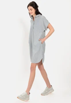 Damen Camel Active Kleider^Gestreiftes Schlupfkleid aus leichter Baumwolle