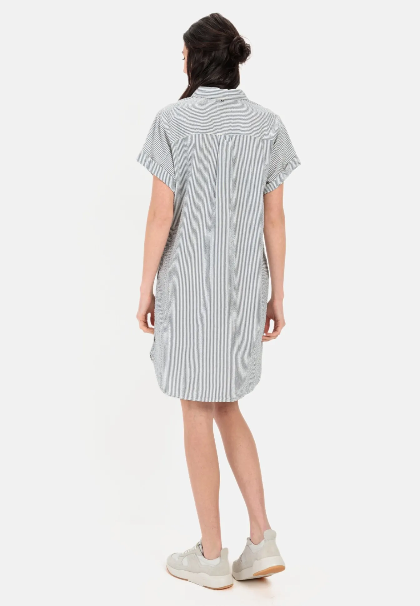 Damen Camel Active Kleider^Gestreiftes Schlupfkleid aus leichter Baumwolle