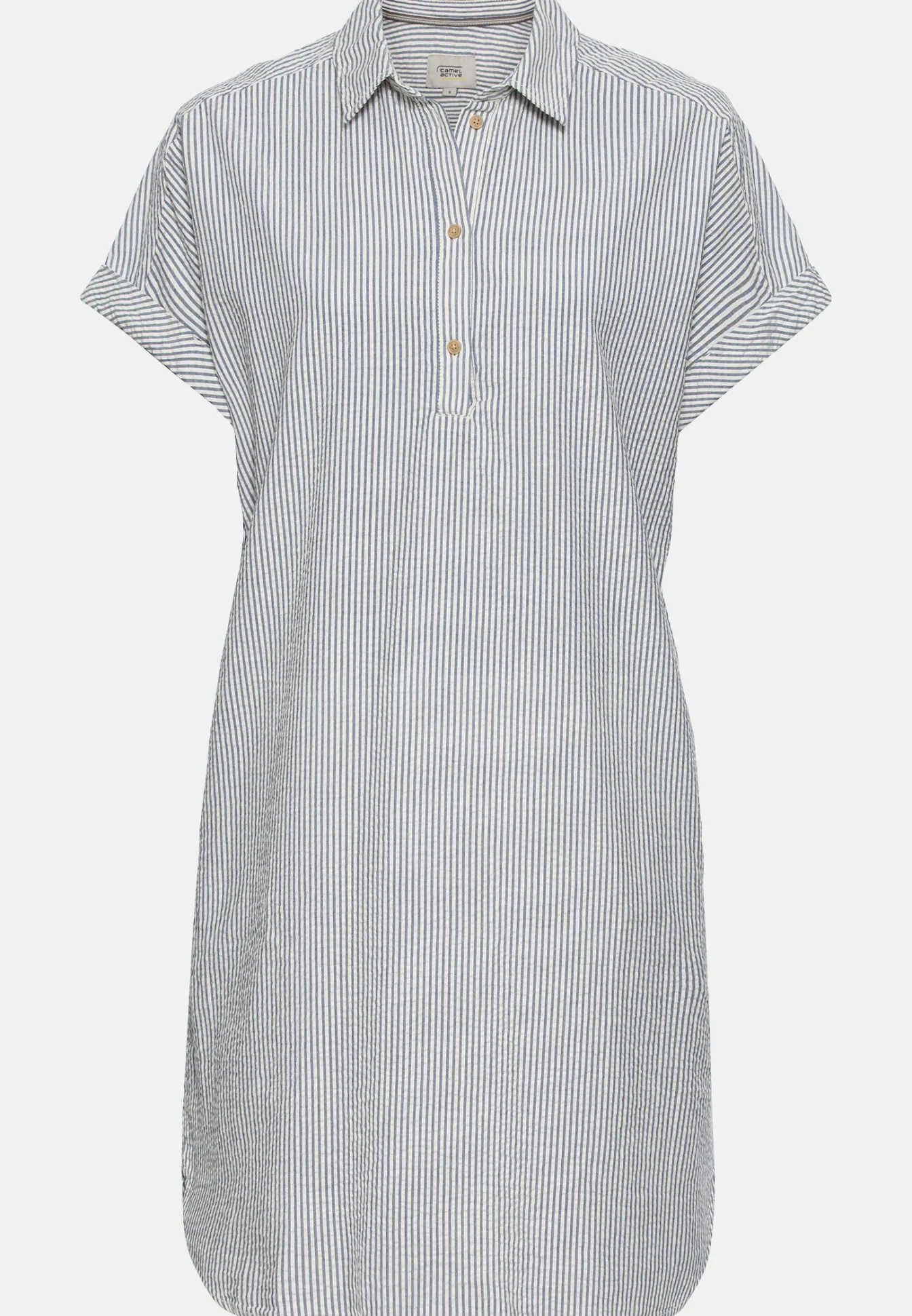 Damen Camel Active Kleider^Gestreiftes Schlupfkleid aus leichter Baumwolle
