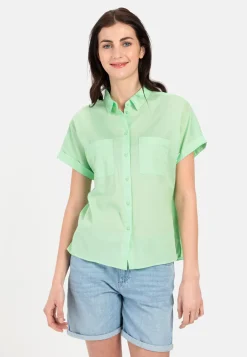 Damen Camel Active Blusen^Halbarm Bluse aus einem Baumwoll-Twill