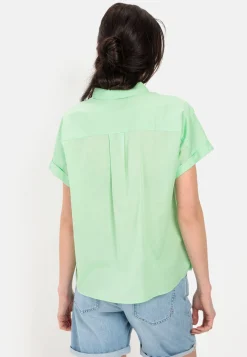 Damen Camel Active Blusen^Halbarm Bluse aus einem Baumwoll-Twill