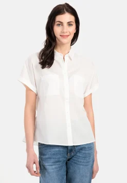 Damen Camel Active Blusen^Halbarm Bluse aus einem Baumwoll-Twill