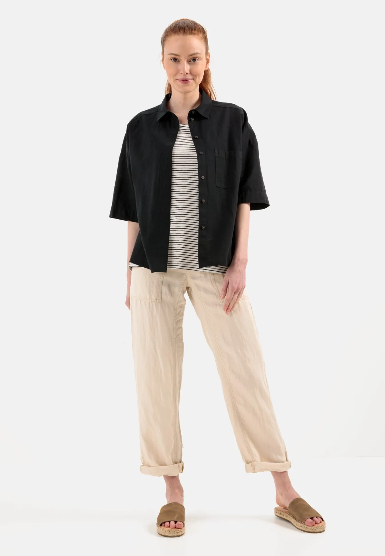 Damen Camel Active Blusen^Halbarmbluse im Boxy Style