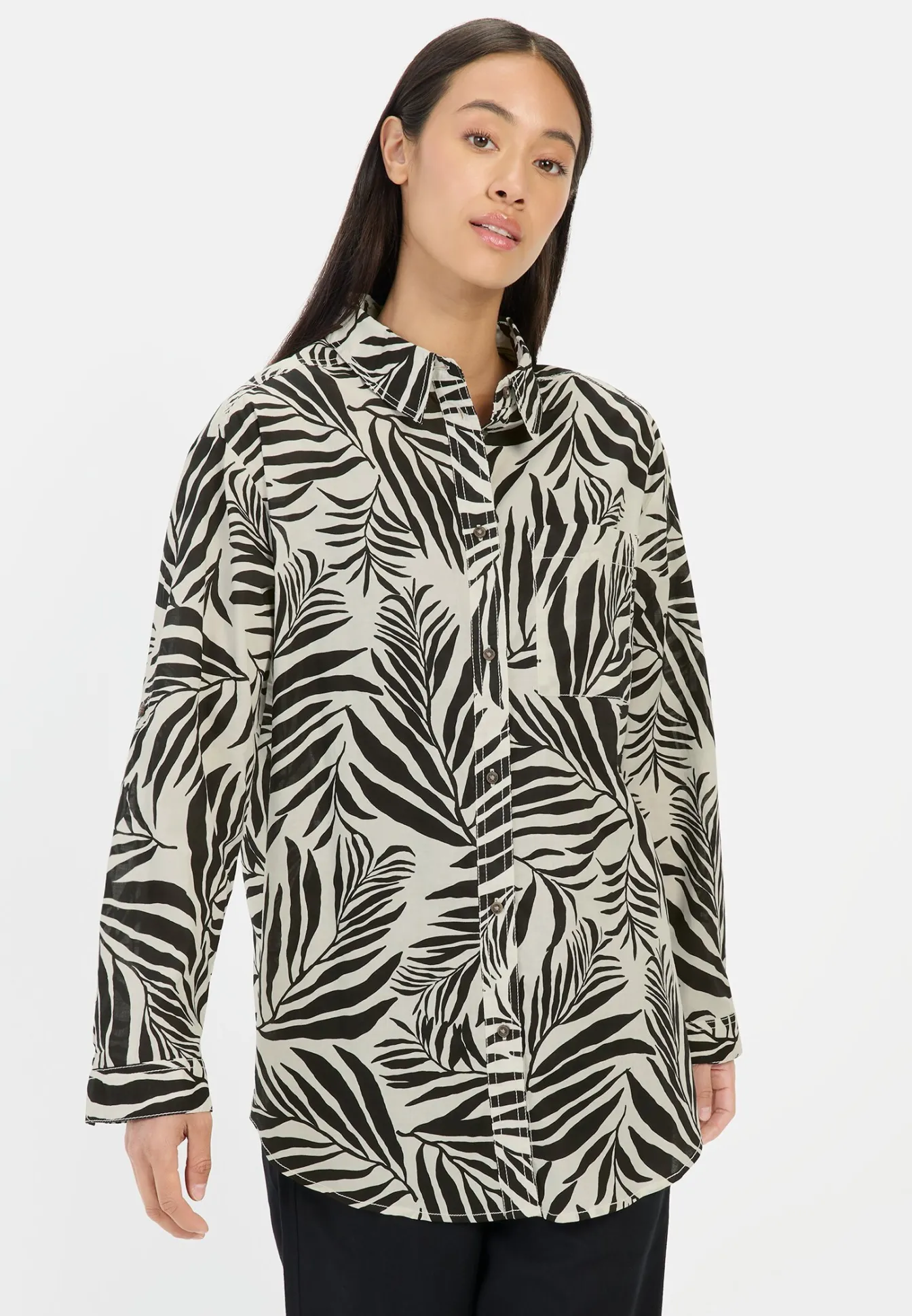 Damen Camel Active Blusen^Hemdbluse mit Blumenprint aus Baumwolle