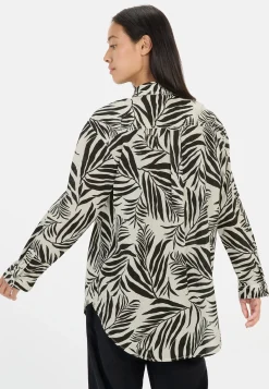 Damen Camel Active Blusen^Hemdbluse mit Blumenprint aus Baumwolle