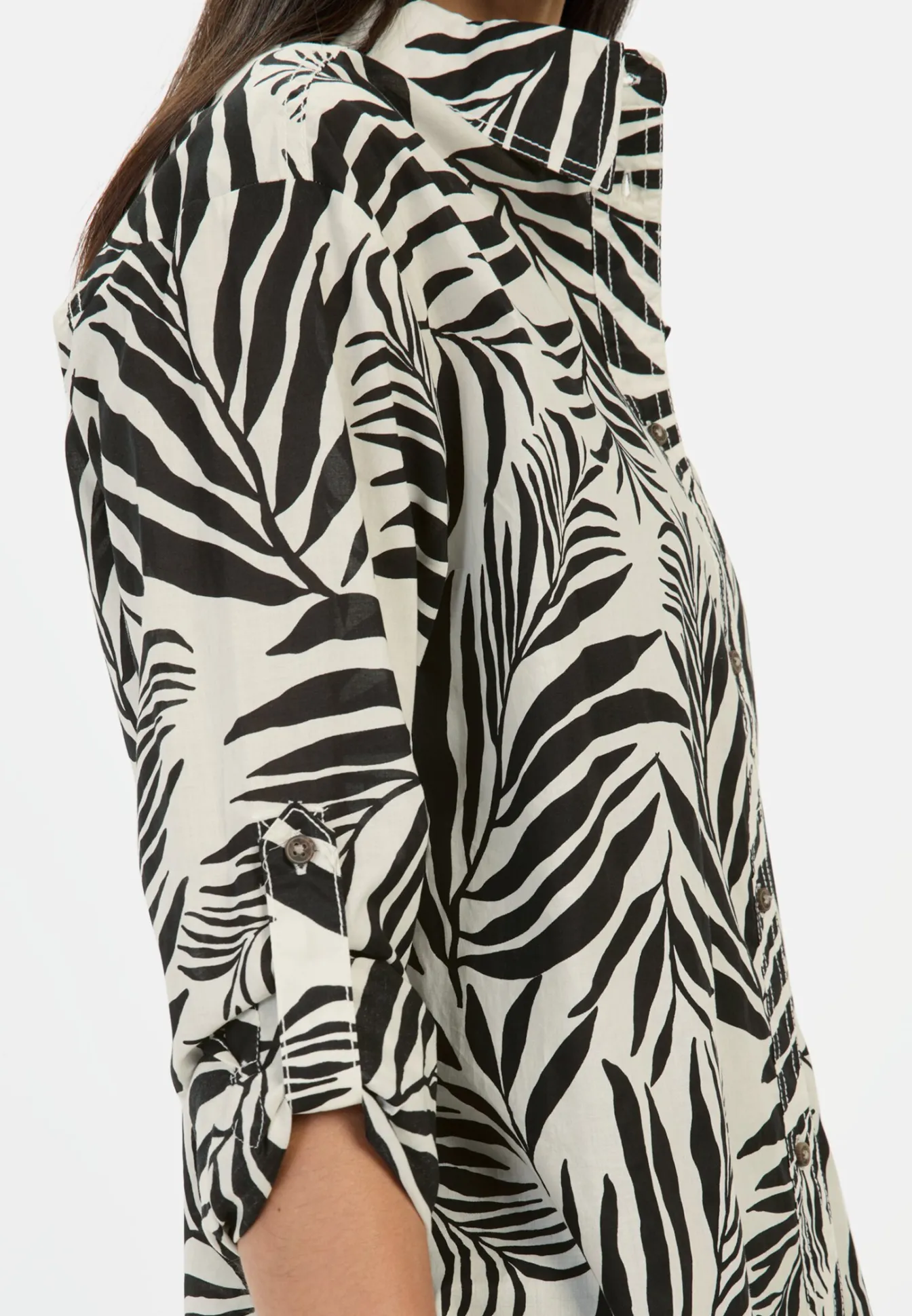 Damen Camel Active Blusen^Hemdbluse mit Blumenprint aus Baumwolle