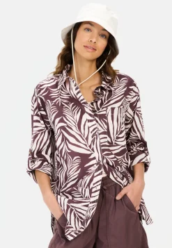 Damen Camel Active Blusen^Hemdbluse mit Blumenprint aus Baumwolle