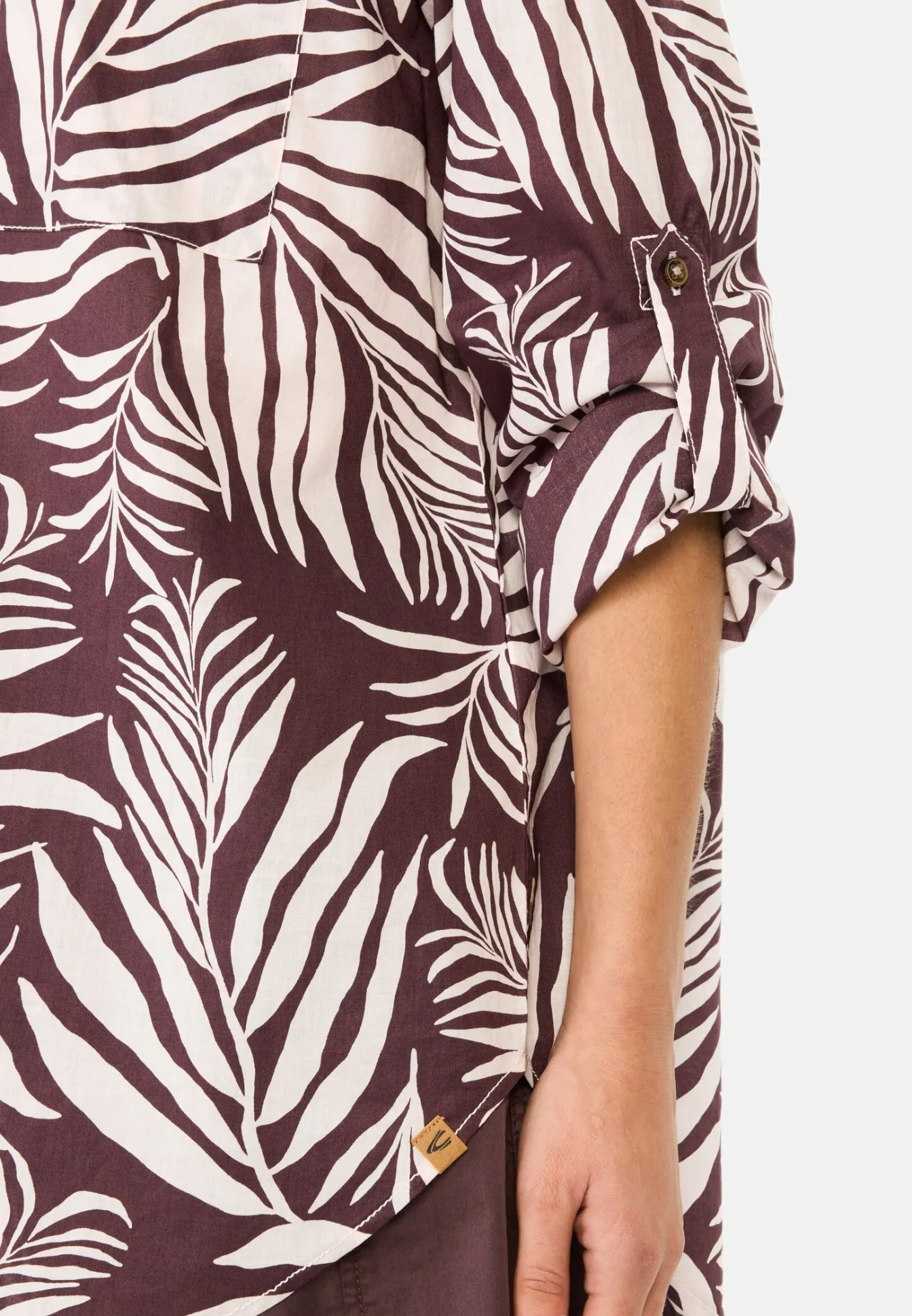 Damen Camel Active Blusen^Hemdbluse mit Blumenprint aus Baumwolle