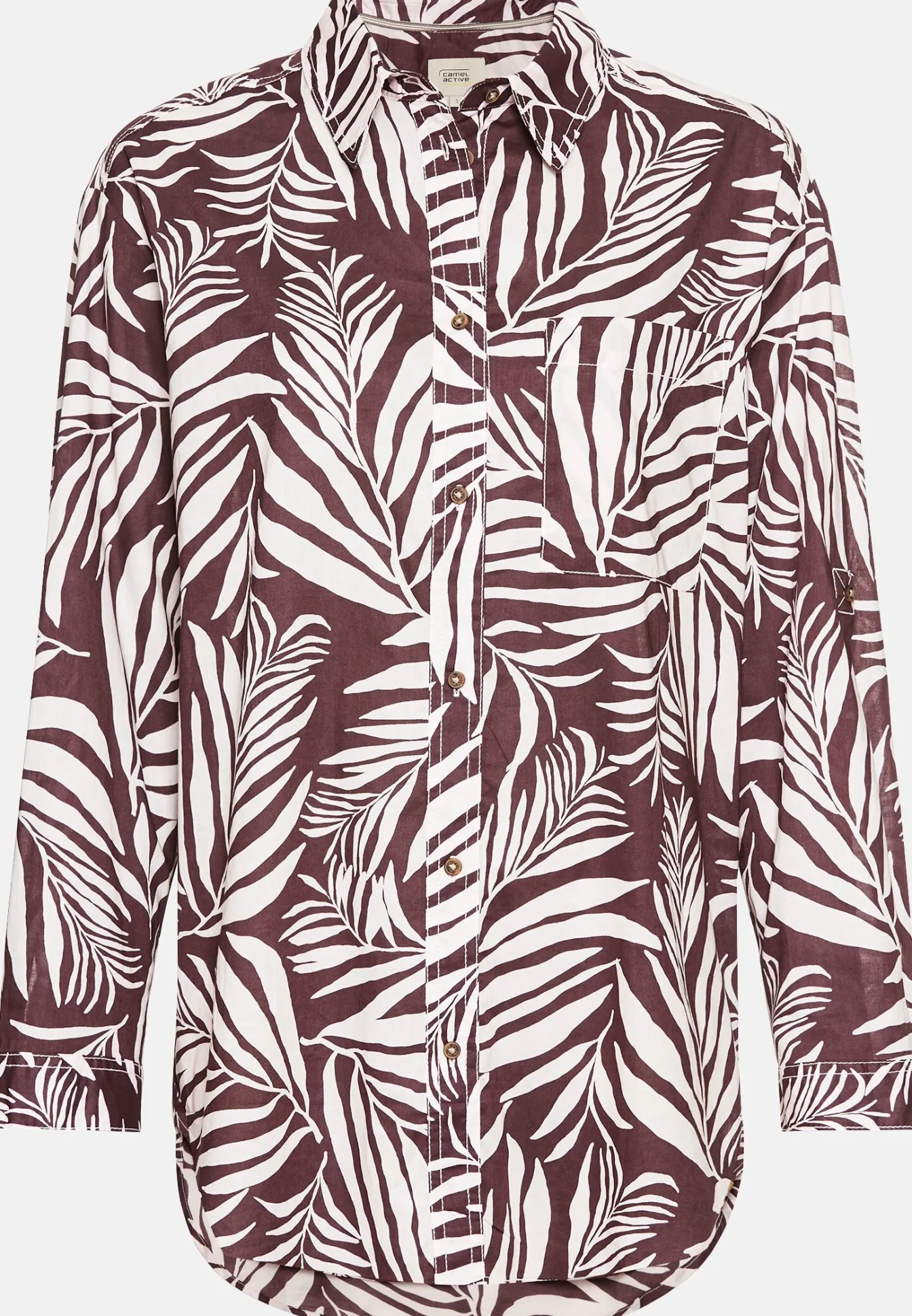 Damen Camel Active Blusen^Hemdbluse mit Blumenprint aus Baumwolle