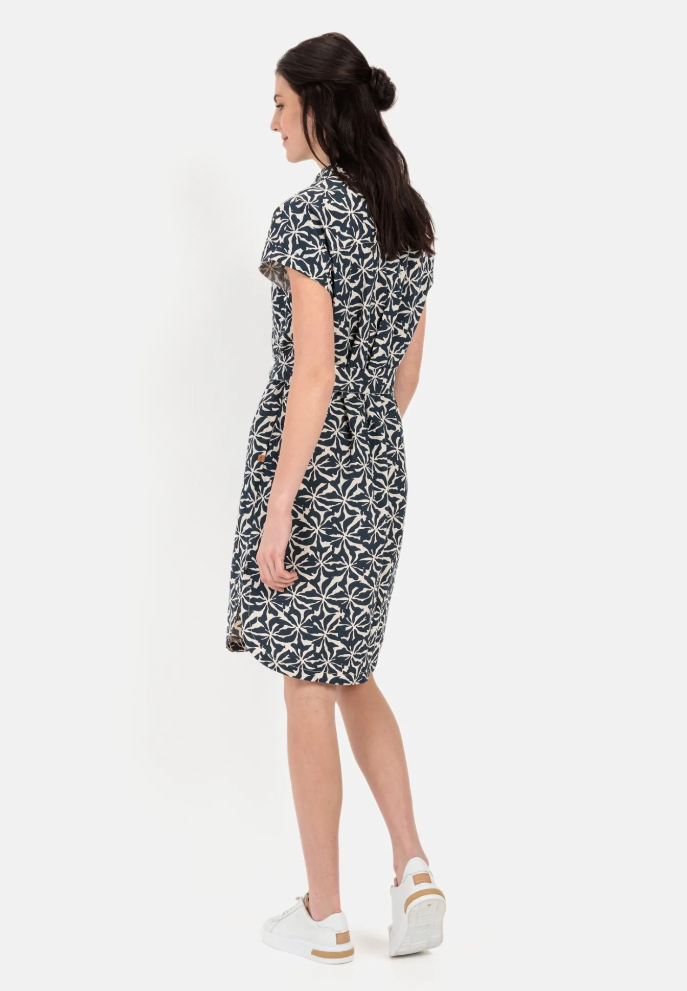 Damen Camel Active Kleider^Hemdblusenkleid im Allover-Print