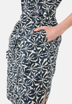Damen Camel Active Kleider^Hemdblusenkleid im Allover-Print