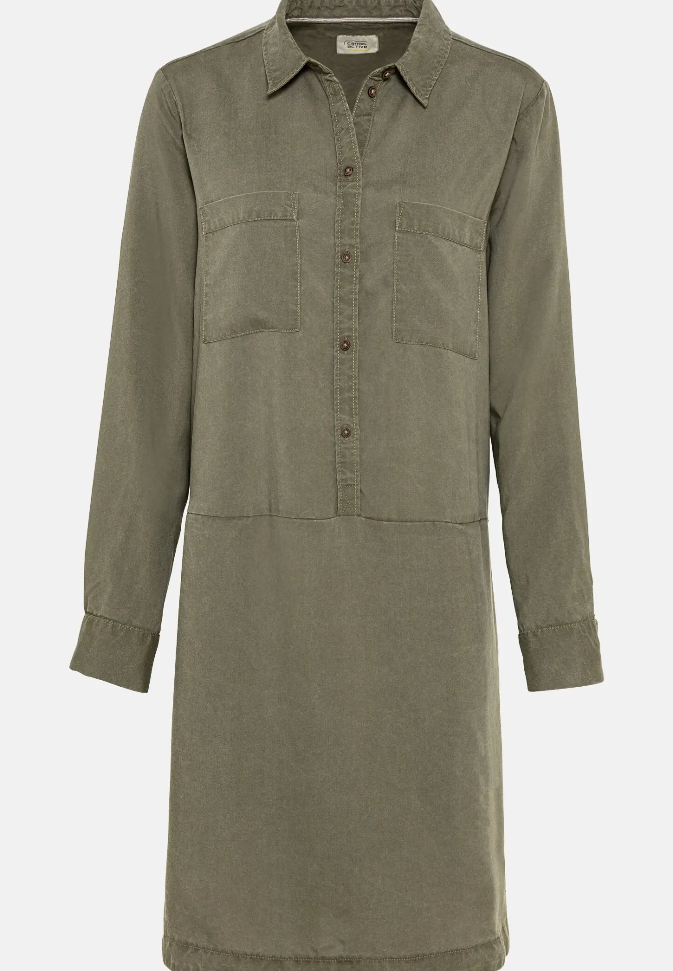 Damen Camel Active Kleider^Hemdblusenkleid mit langen Ärmeln aus TENCEL™ Lyocell