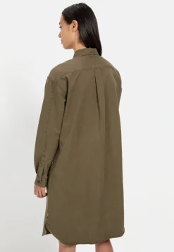 Damen Camel Active Kleider|Blusen^Hemdblusenkleid mit Stoffbindegürtel