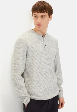 Herren Camel Active T-Shirts & Polos|Pullover & Cardigan^Henley Langarmshirt aus einem Baumwollmix