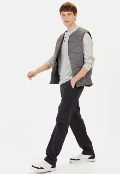 Herren Camel Active T-Shirts & Polos|Pullover & Cardigan^Henley Langarmshirt aus einem Baumwollmix