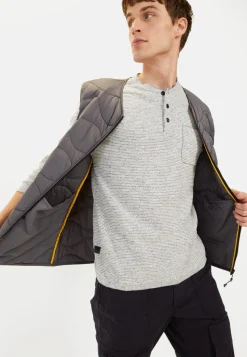 Herren Camel Active T-Shirts & Polos|Pullover & Cardigan^Henley Langarmshirt aus einem Baumwollmix