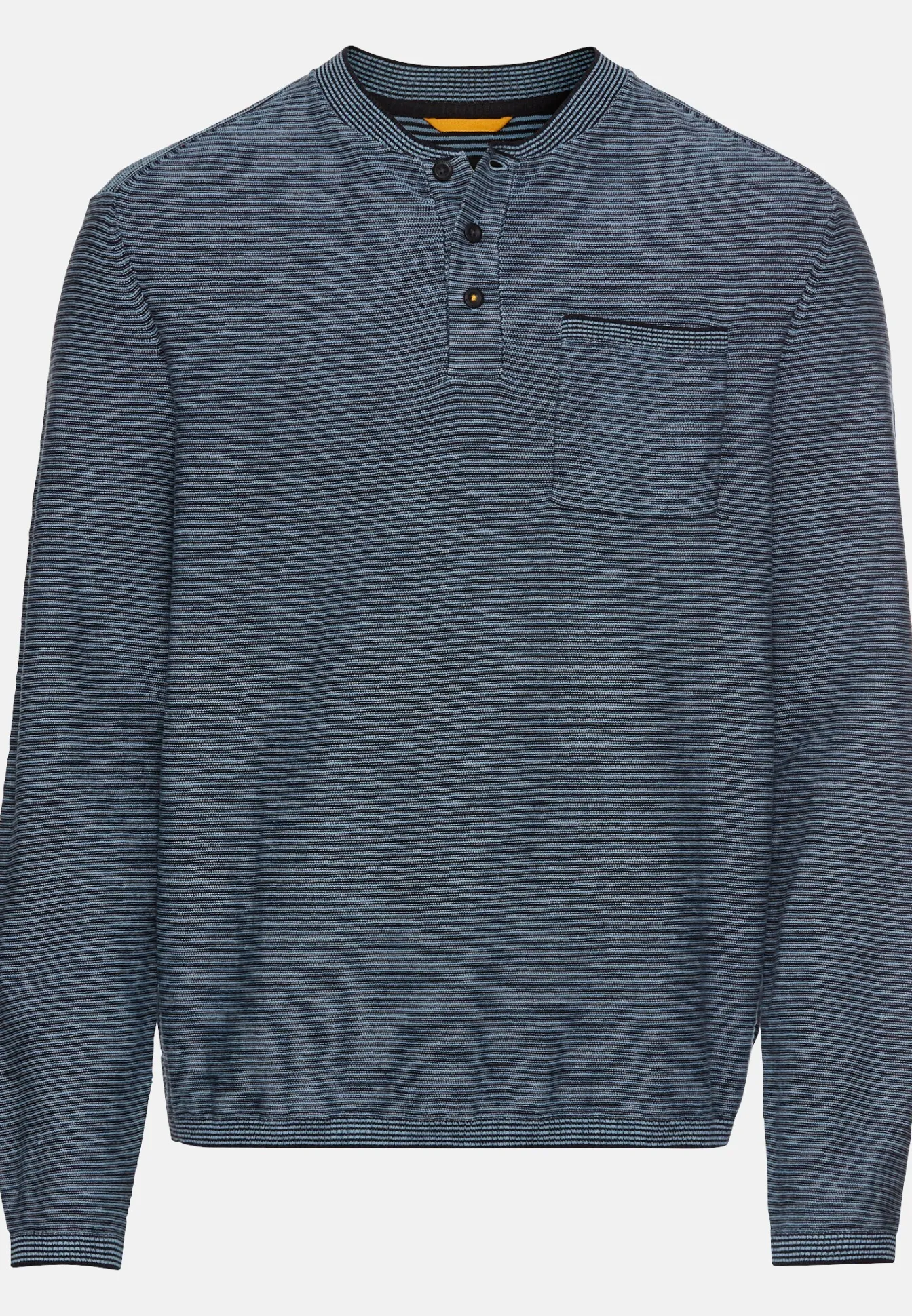 Herren Camel Active T-Shirts & Polos|Pullover & Cardigan^Henley Langarmshirt aus einem Baumwollmix