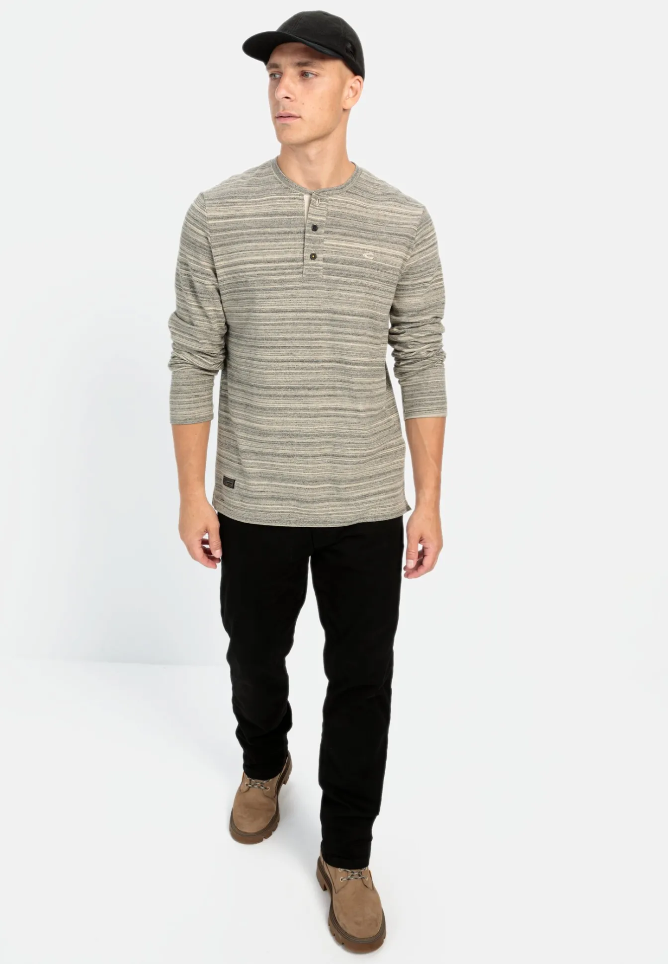 Herren Camel Active T-Shirts & Polos^Henley Langarmshirt mit Cooling Effekt