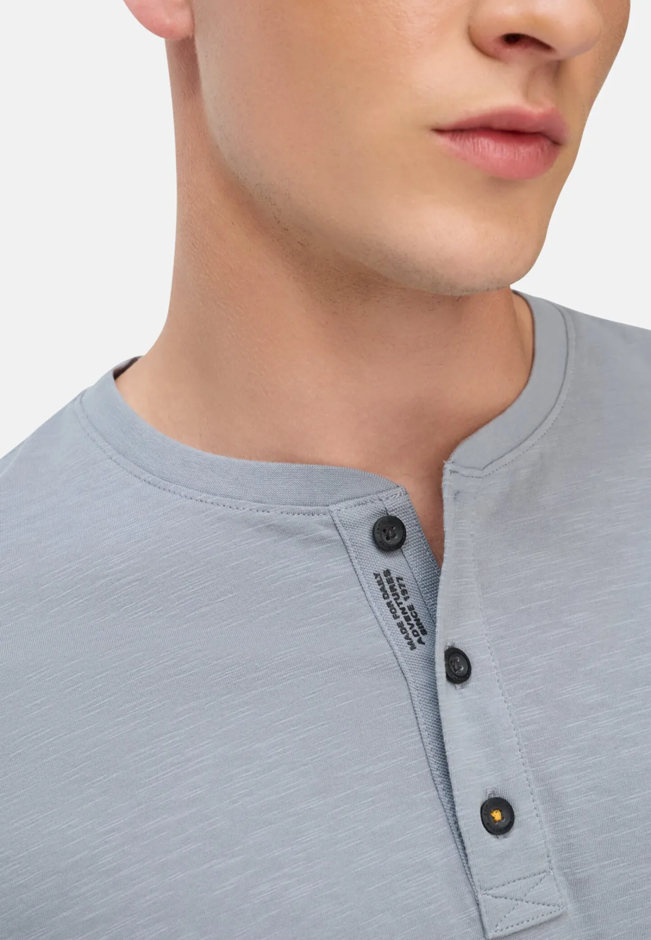 Herren Camel Active T-Shirts & Polos^Henley Shirt aus reiner Baumwolle