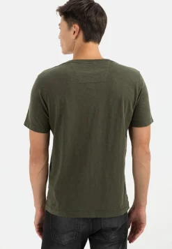 Herren Camel Active T-Shirts & Polos^Henley Shirt mit kurzem Arm aus reiner Baumwolle