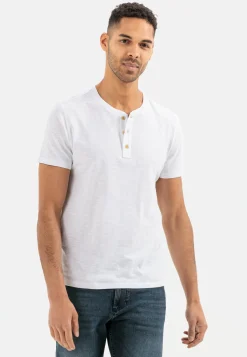 Herren Camel Active T-Shirts & Polos^Henley Shirt mit kurzem Arm aus reiner Baumwolle