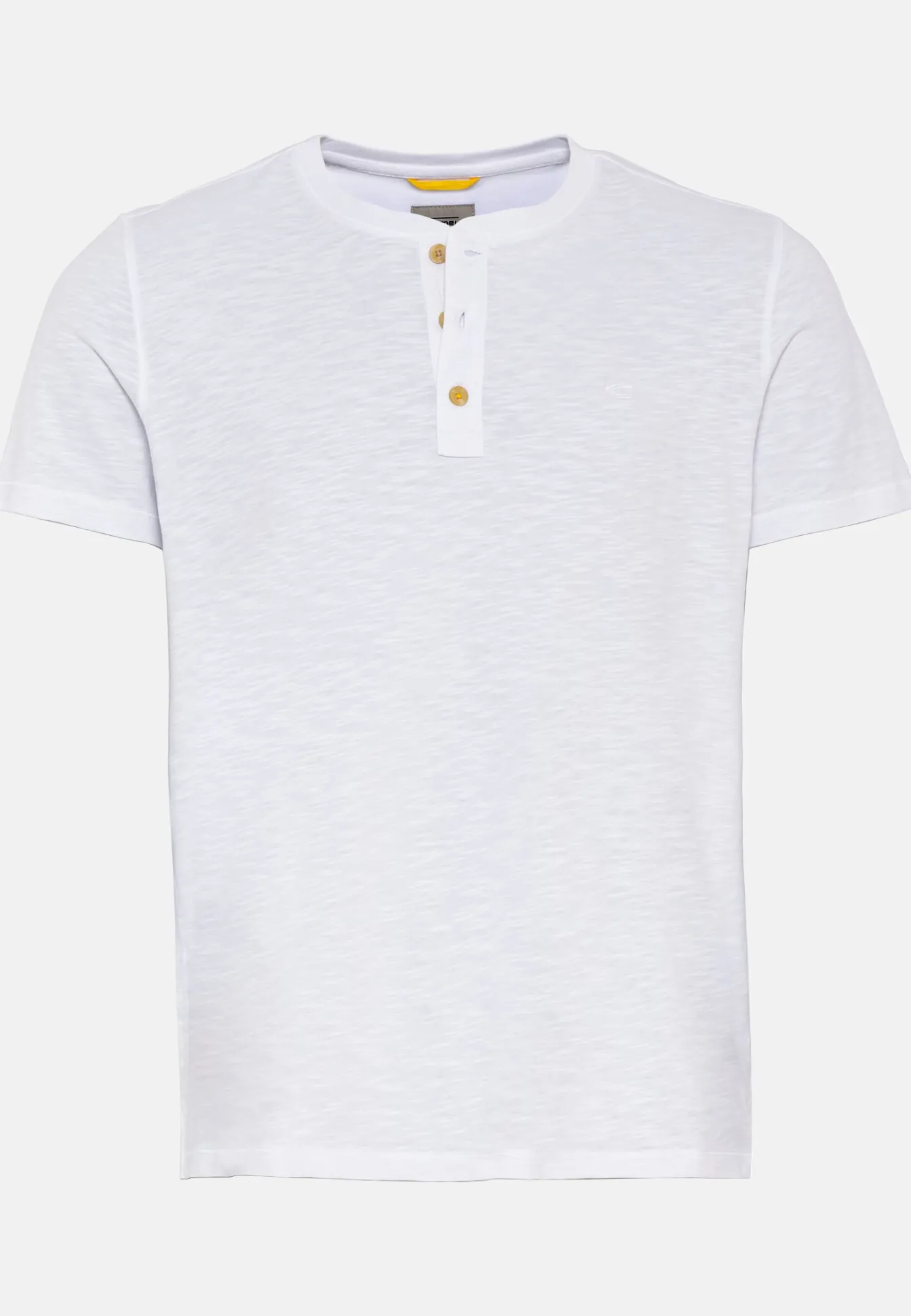 Herren Camel Active T-Shirts & Polos^Henley Shirt mit kurzem Arm aus reiner Baumwolle