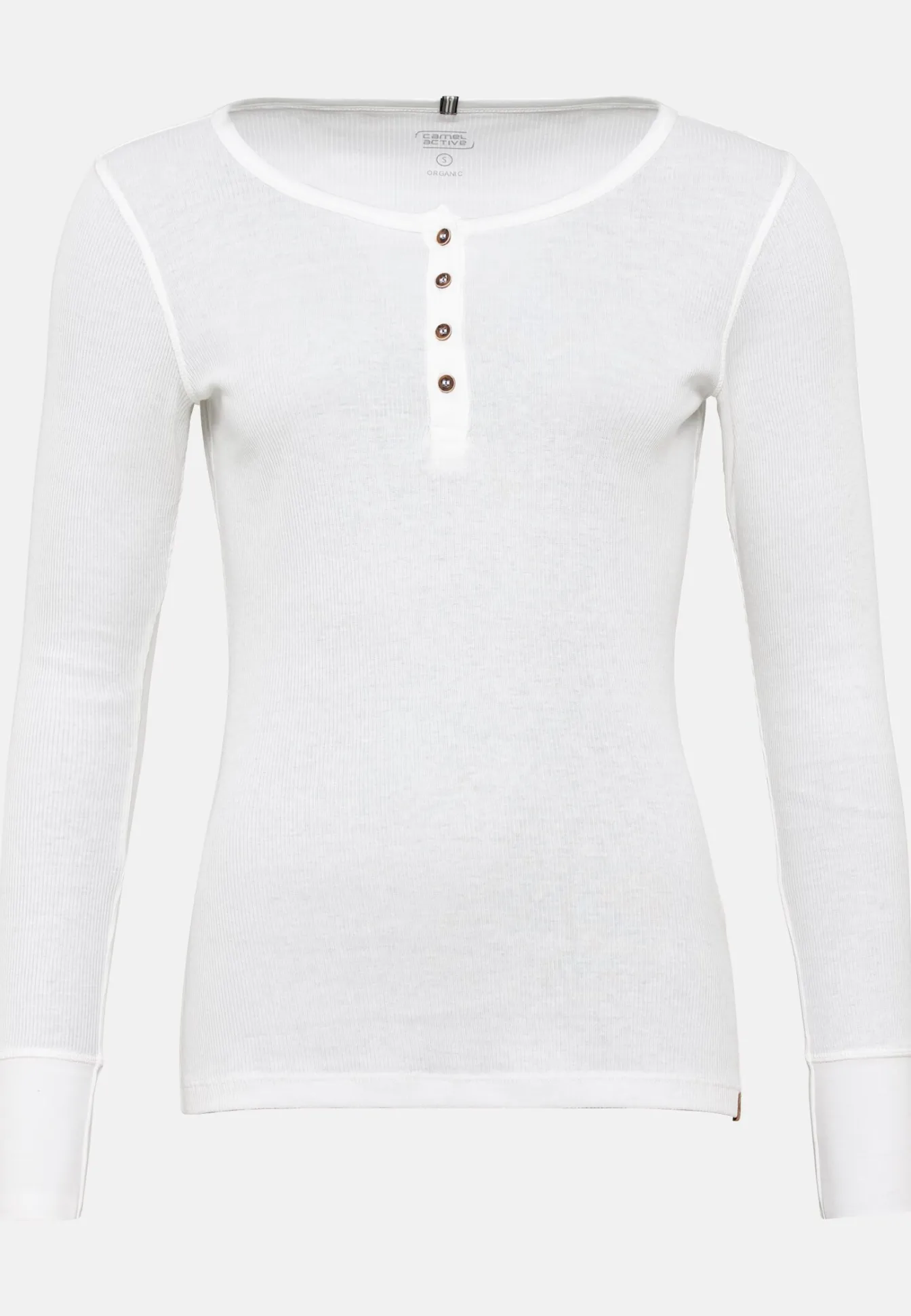 Damen Camel Active T-Shirts & Polos^Henleyshirt aus biologischer Baumwolle