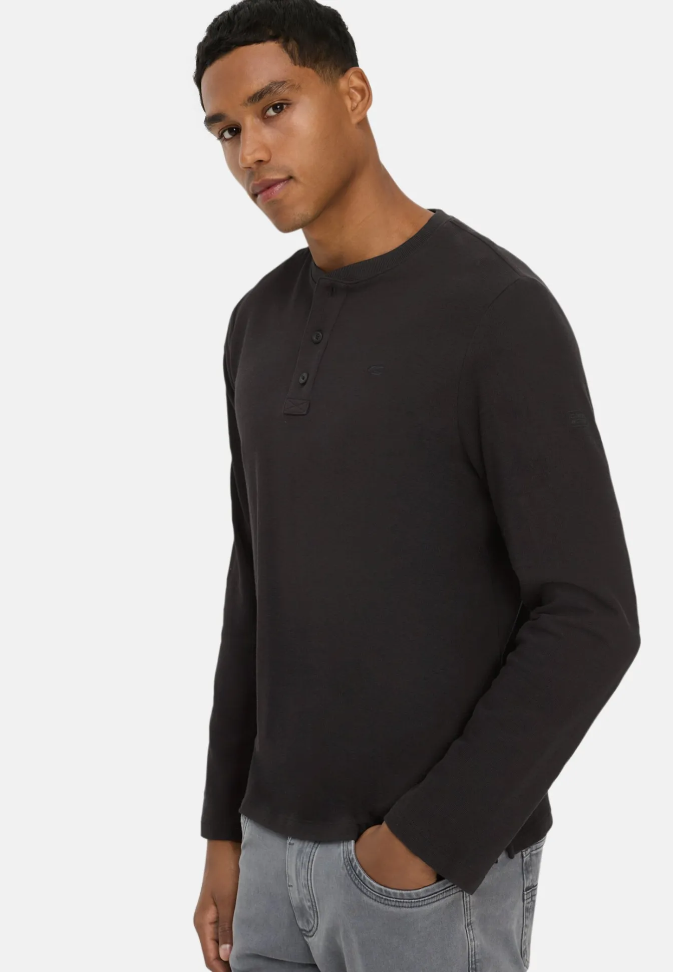 Herren Camel Active T-Shirts & Polos^Henleyshirt aus reiner Baumwolle