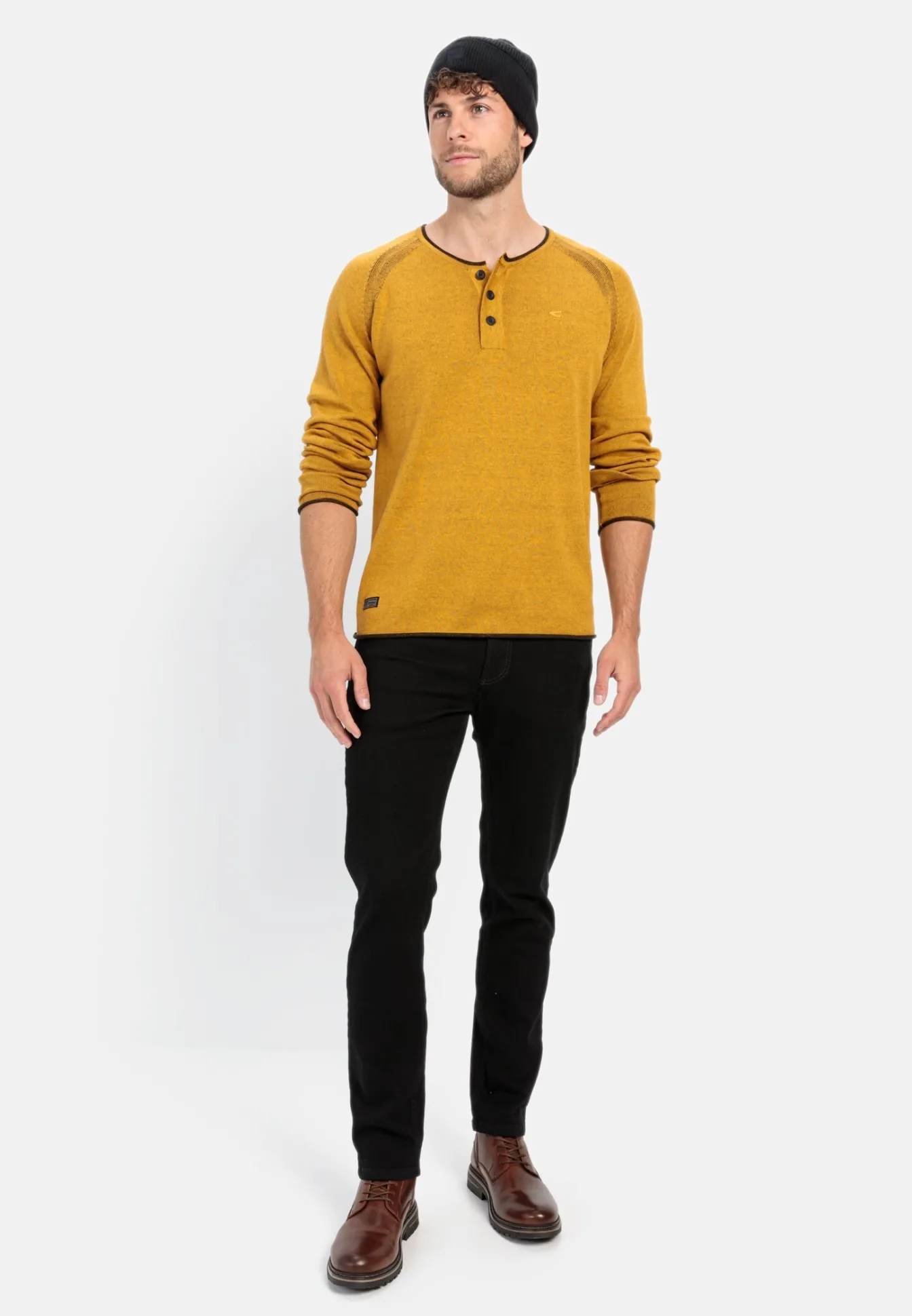 Herren Camel Active T-Shirts & Polos^Henleyshirt aus zertifiziertem Organic Cotton