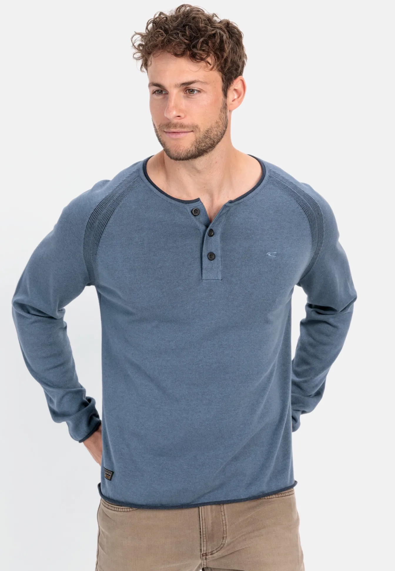 Herren Camel Active T-Shirts & Polos^Henleyshirt aus zertifiziertem Organic Cotton