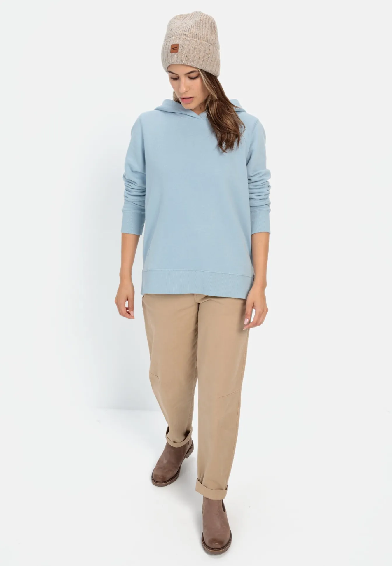 Damen Camel Active Sweatshirts & Hoodies^Hoodie aus reiner Baumwolle
