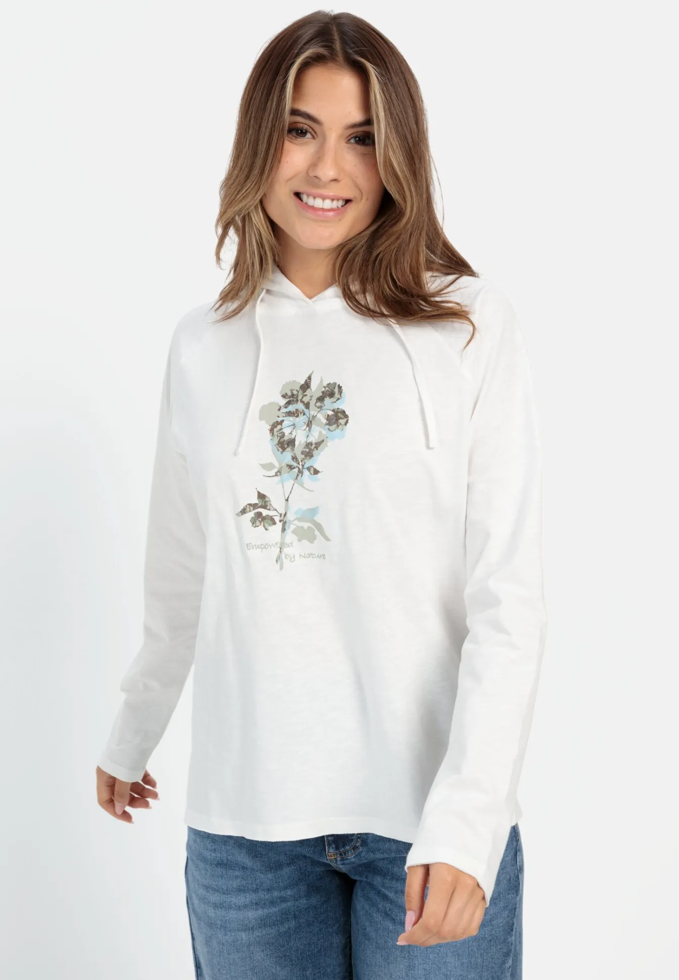 Damen Camel Active Sweatshirts & Hoodies^Hoodie mit Print aus Organic Cotton