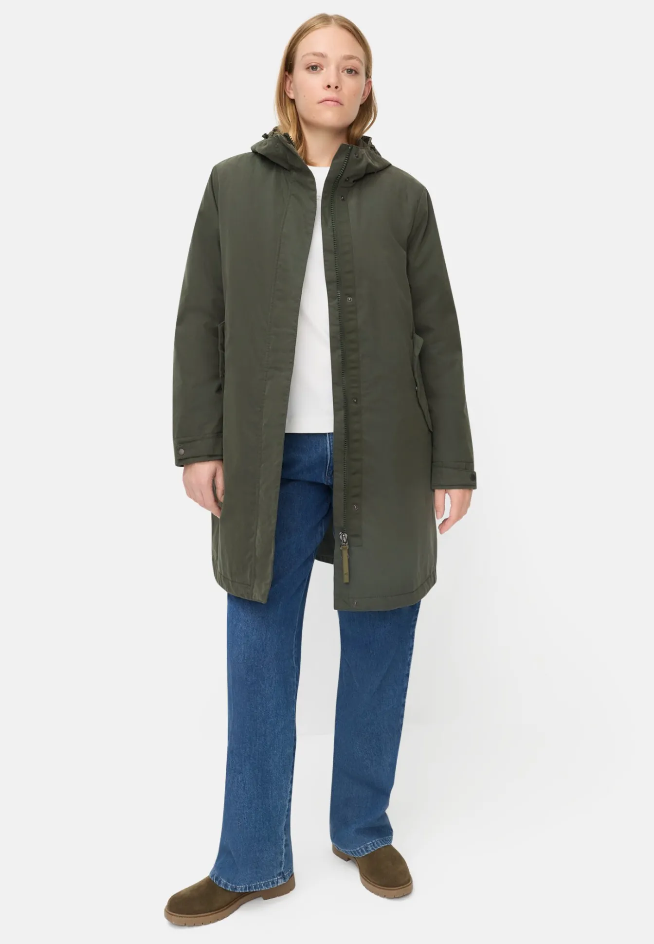Damen Camel Active Jacken & Westen^2-in-1 Parka mit herausnehmbarem Innenfutter