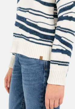 Damen Camel Active Pullover & Cardigans^Intarsien Strickpullover aus reiner Baumwolle