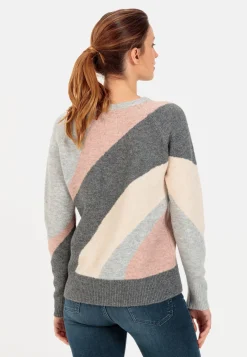 Damen Camel Active Pullover & Cardigans^Intarsien Strickpullover mit Rundhalsausschnitt