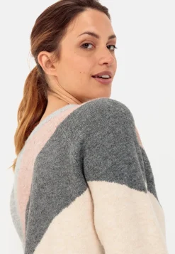 Damen Camel Active Pullover & Cardigans^Intarsien Strickpullover mit Rundhalsausschnitt