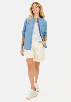 Damen Camel Active Blusen^Jeansbluse aus reiner Baumwolle