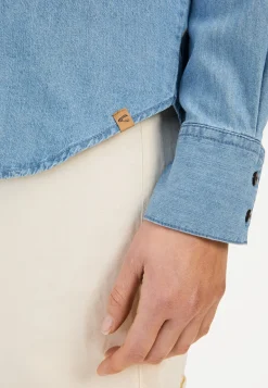 Damen Camel Active Blusen^Jeansbluse aus reiner Baumwolle