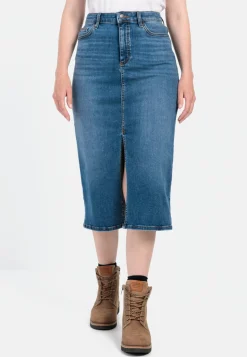 Damen Camel Active Röcke^Jeansrock im Used-Look